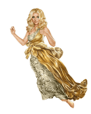gold woman bp - Free PNG