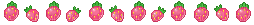 strawberry divider - Безплатен анимиран GIF