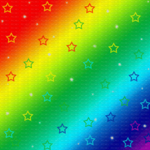 Rainbow stars bg - Free animated GIF