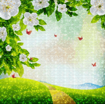 spring background - GIF animé gratuit