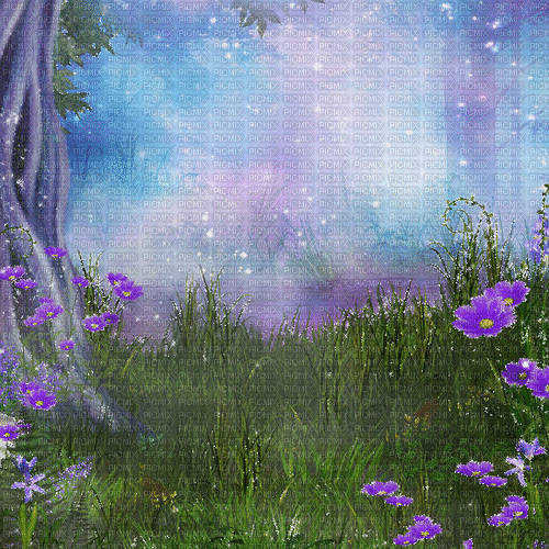 purple forest animated - GIF animé gratuit