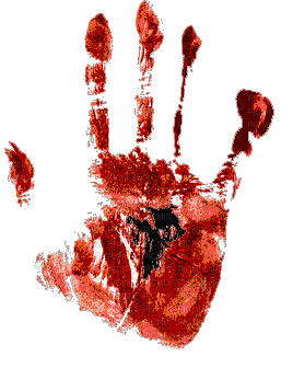 bloody hand - Бесплатный анимированный гифка