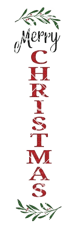 Merry Christmas testo verticale - kostenlos png