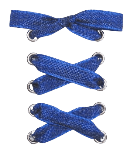 blue lace up bow eyelets - PNG gratuit