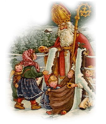 san nicolas niños regalos navidad dubravka4 - png grátis