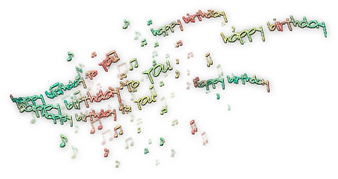soave text birthday pink green yellow - Free PNG