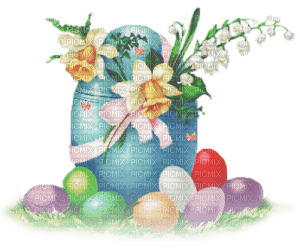 soave deco easter eggs vintage  flowers - zadarmo png