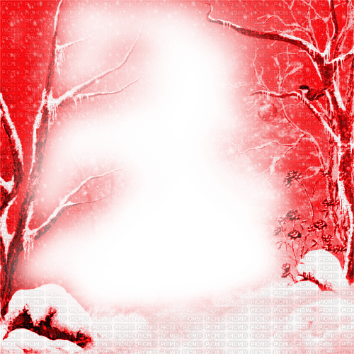 Winter.Frame.Red - KittyKatLuv65 - png gratuito