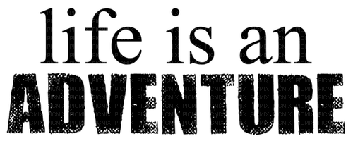 Life Is An Adventure Text - Bogusia - gratis png