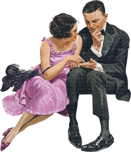 loly33 couple vintage - δωρεάν png
