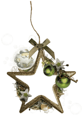 Kaz_Creations Christmas Deco Star Hanging Frame - 免费PNG
