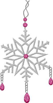 Kaz_Creations Deco Snowflake Dangly Things Colours - zdarma png