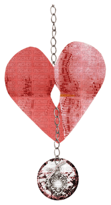Kaz_Creations Deco Scrap Heart Love Hanging Dangly Things Colours - darmowe png