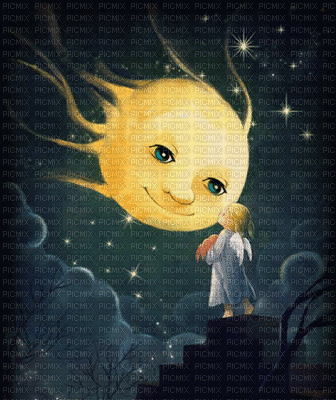 moon night - GIF animado grátis
