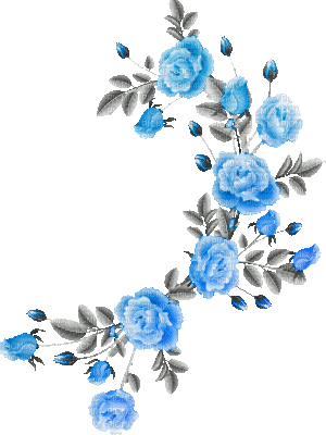 soave deco flowers rose animated branch black - Free animated GIF