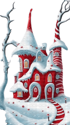 castillo Navidad duendes - Free PNG