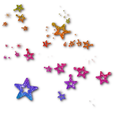 rainbow stars scrap - PNG gratuit