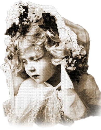 soave children girl vintage face sepia - 免费PNG