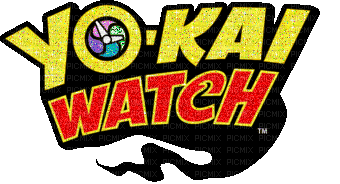 Glittery yo-kai watch logo (Remake) - Gratis geanimeerde GIF