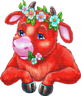 Y.A.M._New year cow - Free PNG