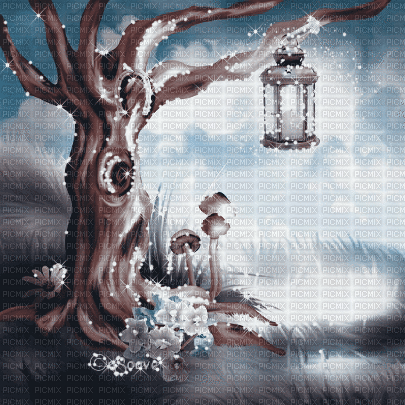 soave background animated fantasy spring tree - Gratis geanimeerde GIF