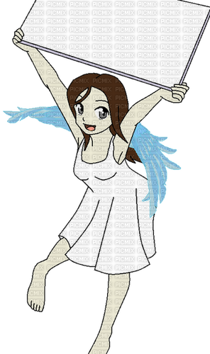 Angel with Blank Sign No Background - PNG gratuit