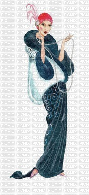 Art Deco woman bp - png ฟรี