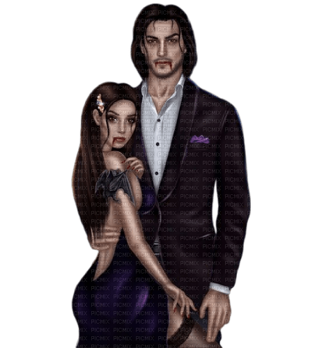 Gothic couple - безплатен png