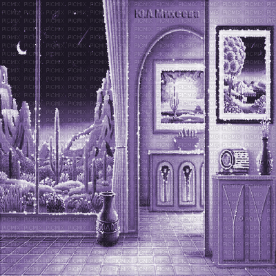 Y.A.M._Interior room background purple - Бесплатный анимированный гифка