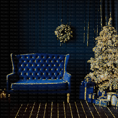 Blue Christmas Background - Free animated GIF