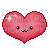 cute pink heart pixel art - Free animated GIF
