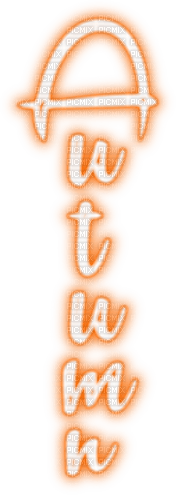Autumn.Text.Orange.White - KittyKatLuv65 - PNG gratuit