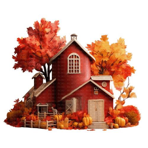 Autumn. House. Leila - besplatni png