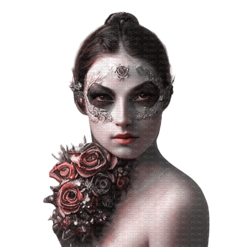 kikkapink gothic girl woman fantasy mask - δωρεάν png