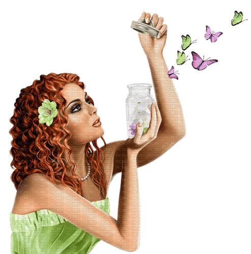 loly33 femme papillon - Free PNG