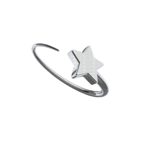 metal star ring - nemokama png