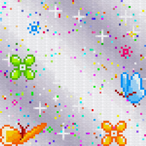 Silver glitter rainbow butterfly background - 無料のアニメーション GIF