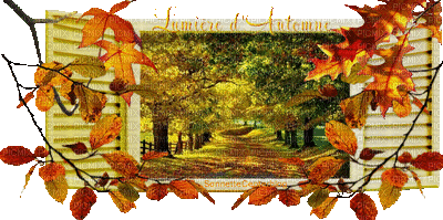 fenêtre automne - Gratis animeret GIF
