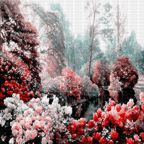 spring garden background animated - Ilmainen animoitu GIF