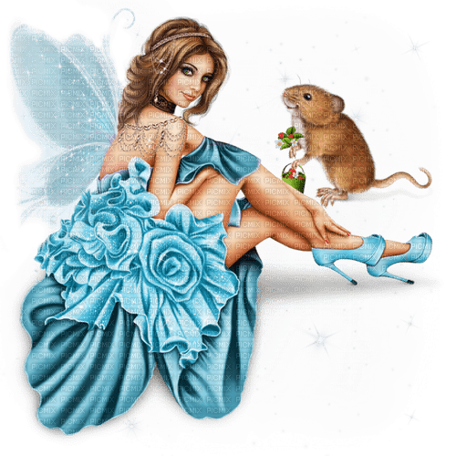 fairy and mouse by nataliplus - zdarma png