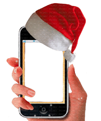 mobile phone frame christmas smartphone frame  christmas - PNG gratuit