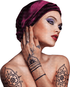 femme tatouée - nemokama png
