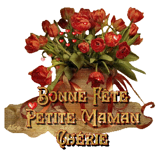 bonne fete maman chérie - Бесплатный анимированный гифка