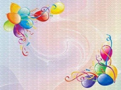image encre bon anniversaire color effet ballons  edited by me - png gratuito