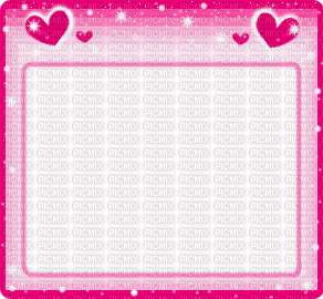 pink heart pixel frame - Безплатен анимиран GIF