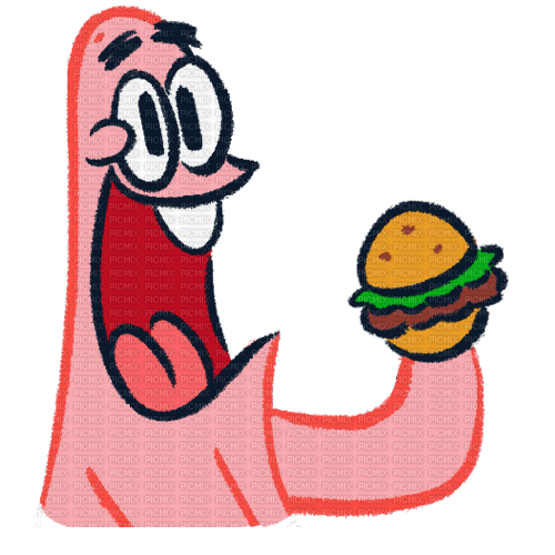 Hungry Patrick Star - Безплатен анимиран GIF