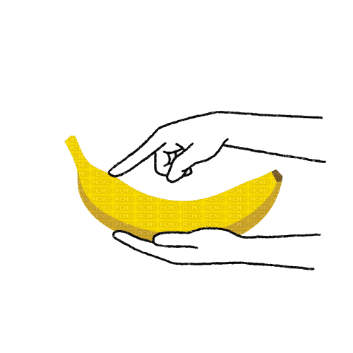banana banane yellow fun, banana , banane , fruit , fruits , yellow , fun ,  sweet , kawaii , gif , anime , animated , animation , tube , deco , mignon  , hand - Free animated GIF - PicMix