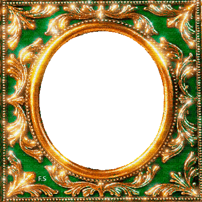Frame green gold - Free animated GIF