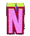 3d letter n - Бесплатный анимированный гифка