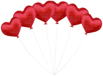 Kaz_Creations Valentine Deco Love Balloons Hearts - bezmaksas png
